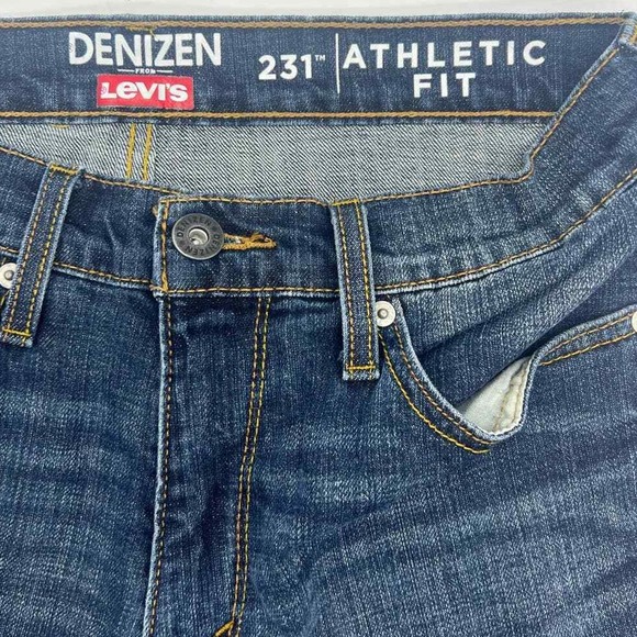 Denizen‎ Men's Levi's 231 Athletic Fit Denim Blue Jeans W30 X L32 Cotton Work - Picture 5 of 12